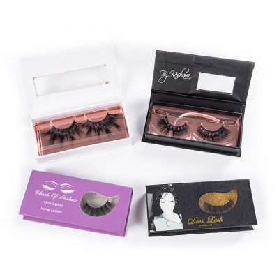 Full Strip Lashes 3D Mink Eyelashes Custom packaging Box Own Logo Brand Lashes vendors