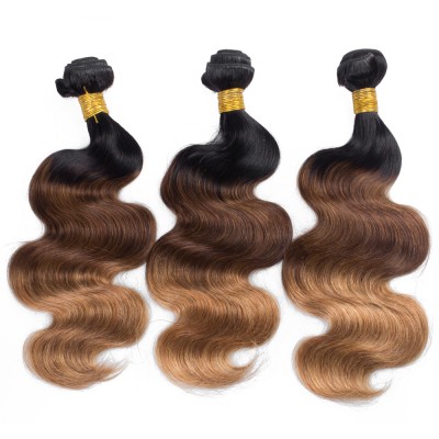 wholesale cuticle aligned ombre color virgin human hair bundles