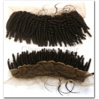 Factory top selling Mongolian kinky curly hair extension, 100% mongolian virgin hair bundles with lace closure