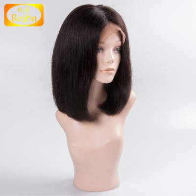 Easy To Color Wholesale Price Short Good Quality Glue Less Bob Wig 150% Density