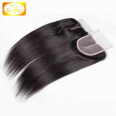 100% Unprocessed Silk Straight Wave Brazilian Virgin Human Hair Lace Closure