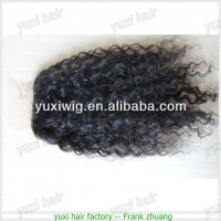 Mongolian kinky curly virgin human hair lace closure