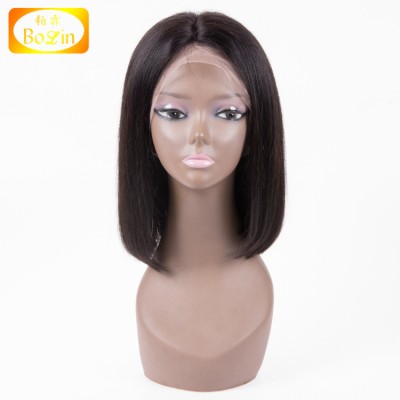 Grade 10A Remy Hair Short Straight Bob Wigs For Black Women 100% Unprocessed Human Hair Good Quality