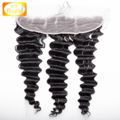 wholesale virgin brazilian hair deep wave water wave full lace frontal closure