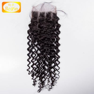 top quality deep curly malaysian hair bundles with closure