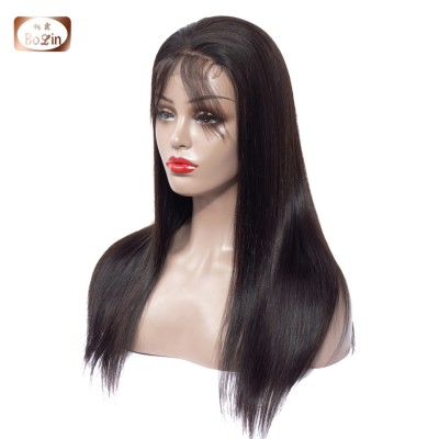 Wholesale price  Straight Lace Front Human Hair Wigs Peruvian Remy Hair 4X4 Closure Lace Front Wigs Preplucked with Baby Hairs