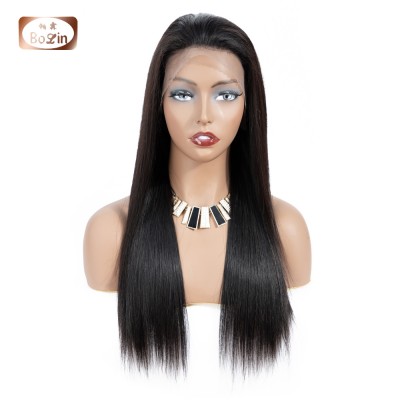 BOLIN wholesale Brazilian Straight  360 Lace Frontal Wig Pre Plucked With Baby Hair Remy Lace Front Human Hair Wigs