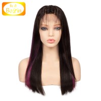 Hot Selling New Trend Indian Raw Human Hair 3.5*4 180 Part Lace Wigs With Highlight Hair